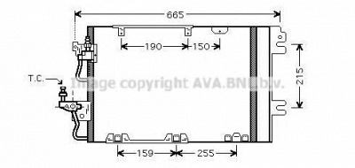 AVA QUALITY COOLING ol5384d -  Конденсатор, кондиционер
